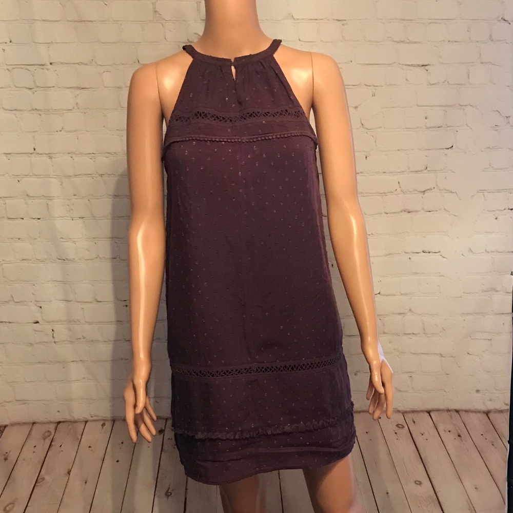 Loft wine colored burgundy purple dress Small